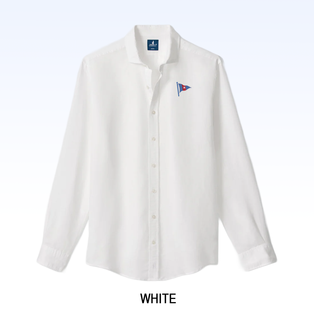 JOHNNIE-O LINEN BLEND BUTTON DOWN SHIRT - MCCARTHY SOLID