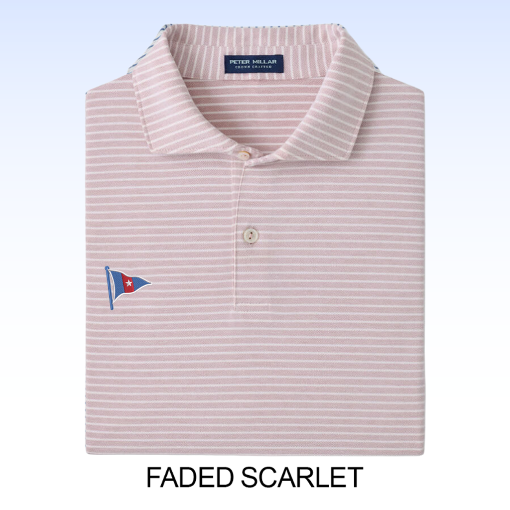PETER MILLAR ALBATROSS STRIPE COTTON-BLEND PIQUÉ POLO