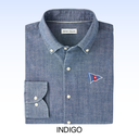 PETER MILLAR DEVONPORT CHAMBRAY COTTON-STRETCH SPORT SHIRT