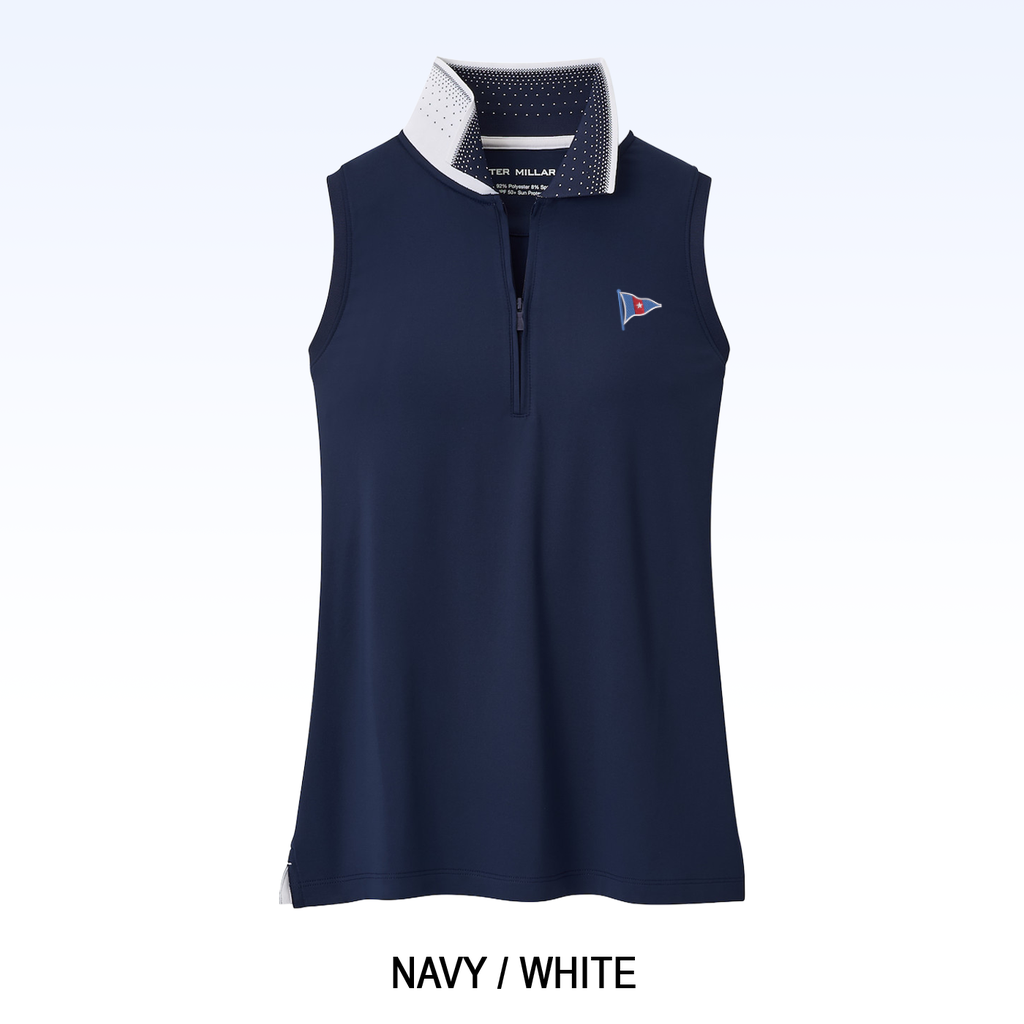 PETER MILLAR CHRISSIE SLEEVELESS ZIP POLO